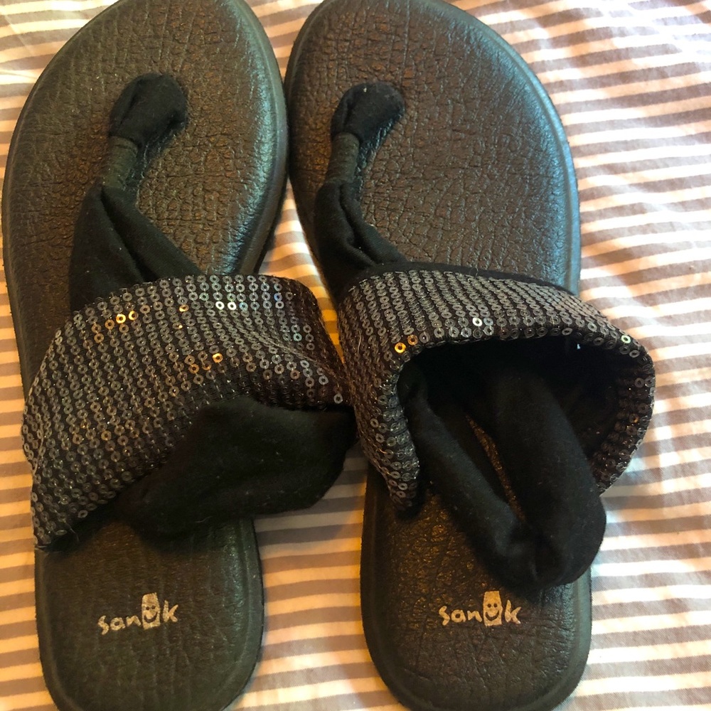 Sanuk sandals with sequins